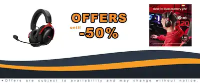 Cloud III S Wireless Gaming Headset - 120 Hours Battery Life 2.4GHz/Bluetooth